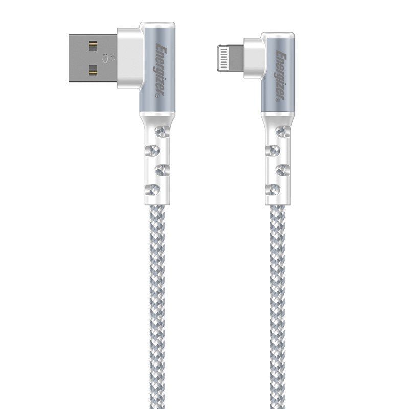 Energizer iPhone (Lightning) Cable 90 Degree Angled 2 Metre - MataMata