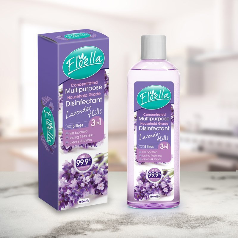 Floella Concentrated Disinfectant 250ml Scent: Lavender Hills - MataMata