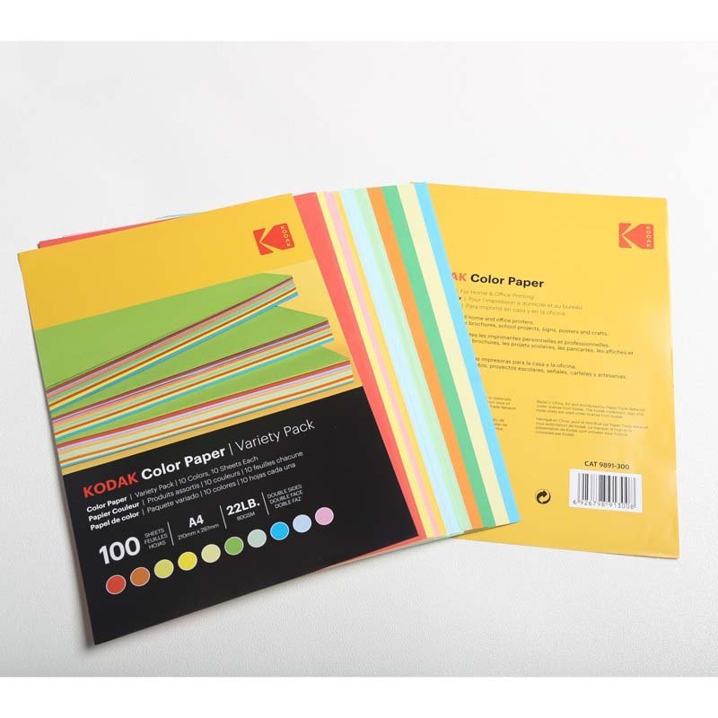 Kodak Assorted Colour Paper 80gsm A4 – 100 Sheets - MataMata