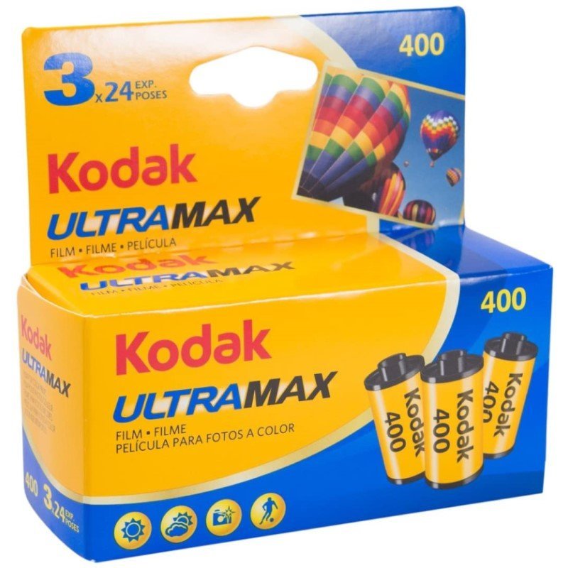 Kodak Film UltraMax 400 Color Negative Film (35mm Roll Film, 24 Exps, 3 - Pack) - MataMata