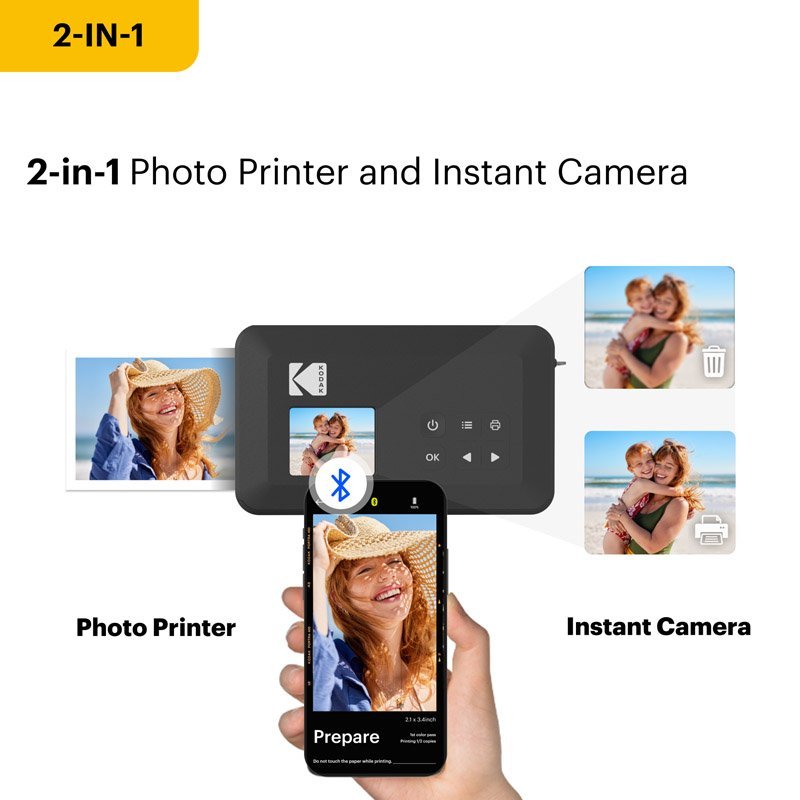 Kodak Instant Camera Mini Shot 2 Retro Cartridge Bundle - MataMata