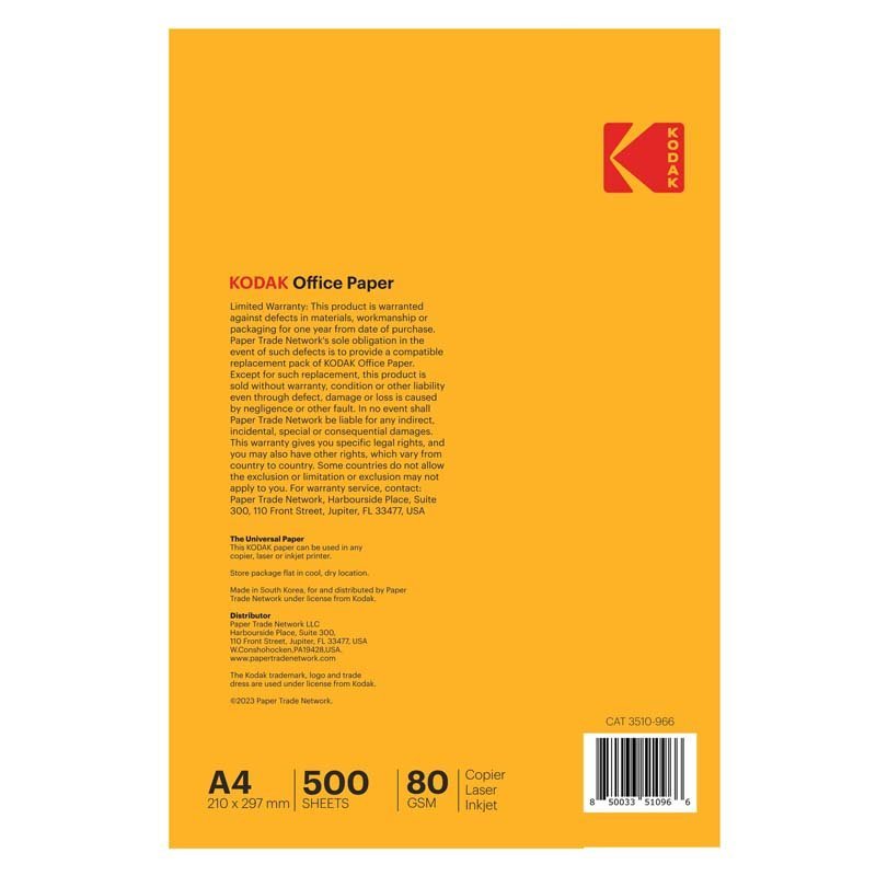 Kodak Premium A4 Copy Office Paper 80GSM – 500 Sheets - MataMata
