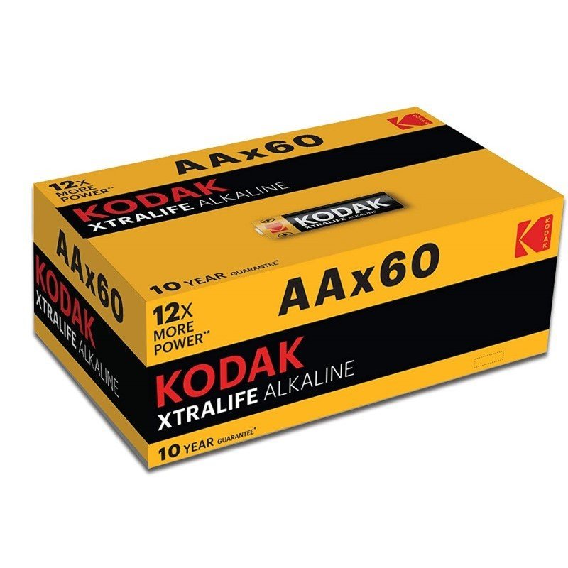 Kodak Xtralife Alkaline AA Batteries – 60 Pack - MataMata