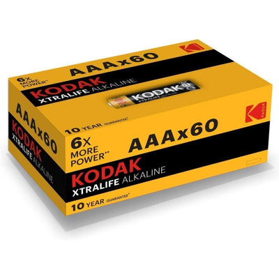 Kodak Xtralife Alkaline AAA Batteries – 60 Pack - MataMata