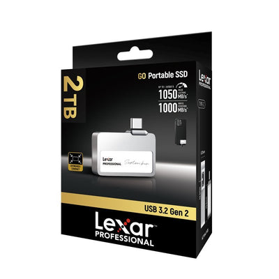 Lexar Professional GO SL400 Portable SSD 2TB Silver - MataMata
