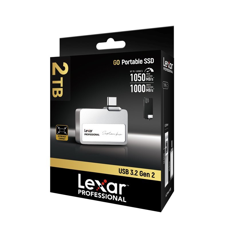 Lexar Professional GO SL400 Portable SSD 2TB Silver - MataMata