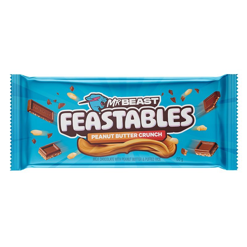 Mr Beast Feastables Chocolate Peanut Butter Crunch – 60g - MataMata