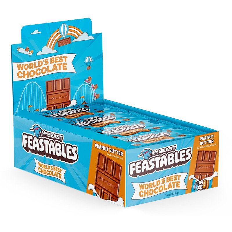 MrBeast Feastables Peanut Butter Milk Chocolate Bar – 35g - MataMata
