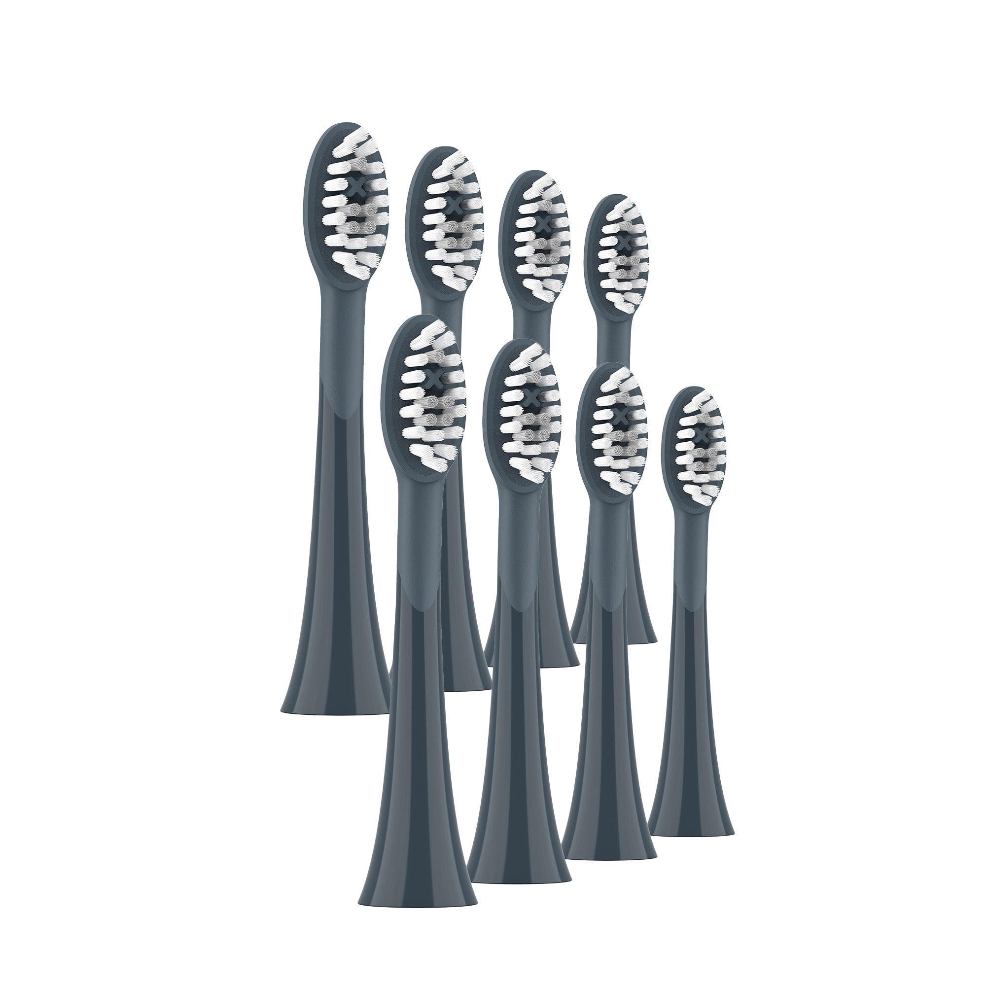 Ordo Sonic Brush Head Charcoal Grey | Stone 8 Pack Bundle - MataMata
