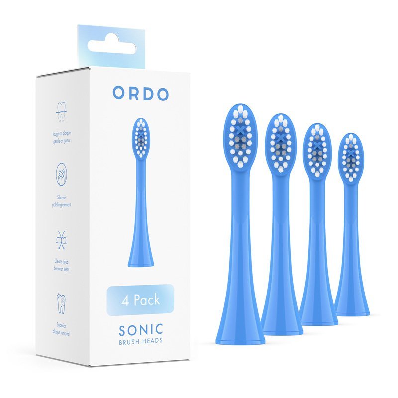 Ordo Sonic Brush Heads 4 Pack Colour: Arctic Blue/Ocean - MataMata