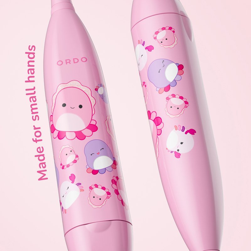 Ordo Sonic Kids Squishmallows Battery Powered Toothbrush & 2× Brush Head Bundle - MataMata
