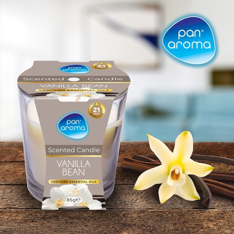 Pan Aroma Scented Candle 85g Scent: Vanilla Bean - MataMata