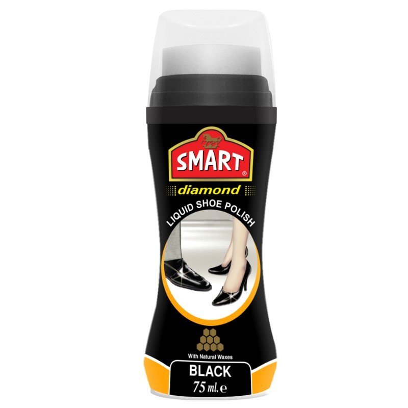 SMART Diamond Liquid Shoe Polish 75mL Colour: Black - MataMata