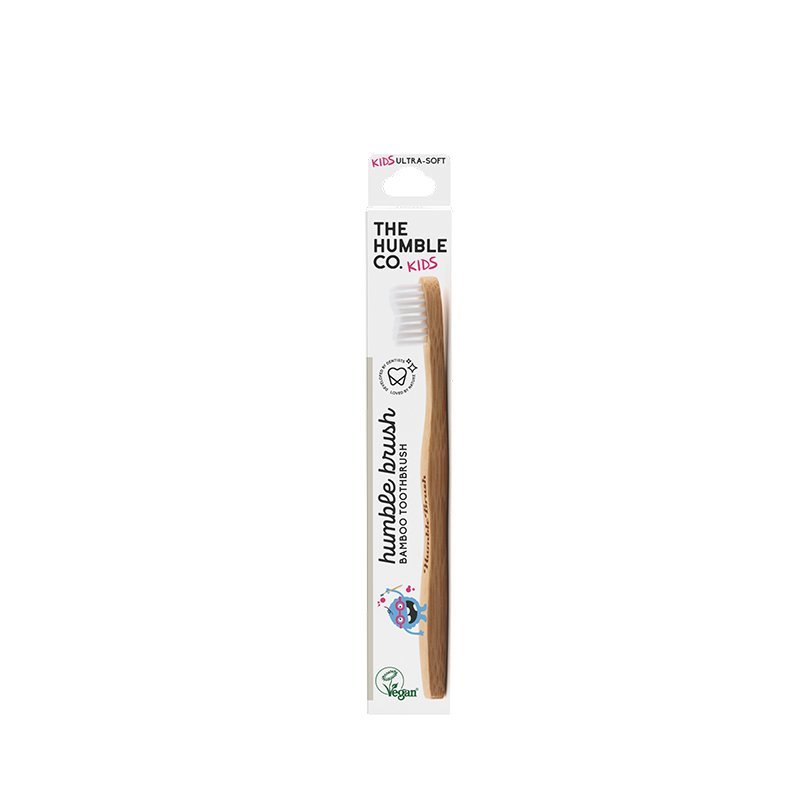 The Humble Co. Bamboo Toothbrush - Kids White - MataMata