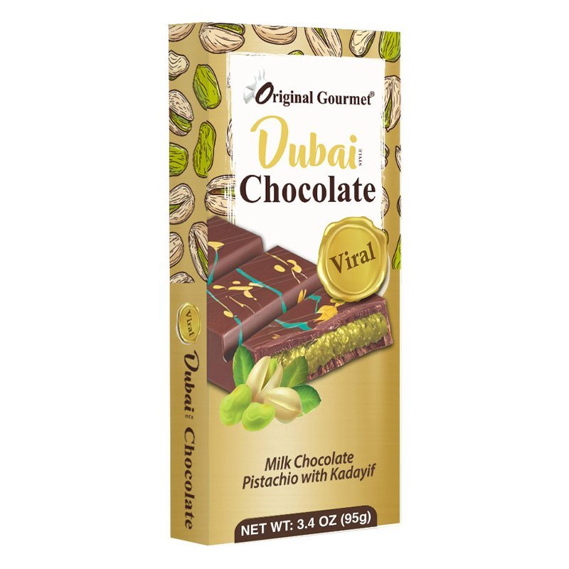 The Original Gourmet Dubai Milk Chocolate 95g [Pack of 72] - MataMata