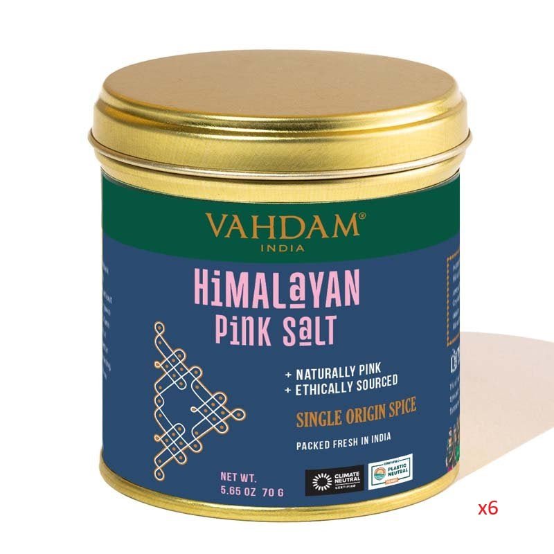 VAHDAM SPICE 70G CADDY HIMALAYAN PINK SALT x6 - MataMata