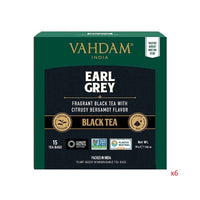 VAHDAM TEA 15TB PYRAMID EARL GREY CITRUS x6 - MataMata