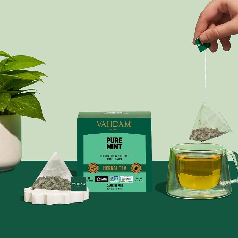 VAHDAM TEA 15TB PYRAMID PURE MINT x6 - MataMata