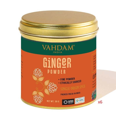 x6 Vahdam Single Origin Spice Ginger Powder 30g - MataMata