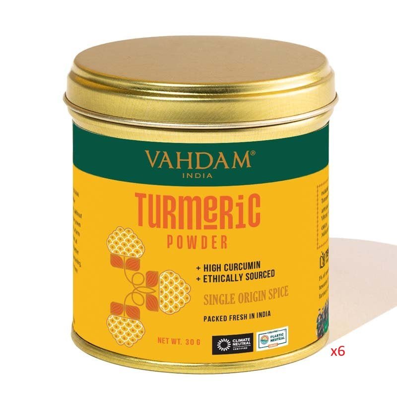 x6 Vahdam Single Origin Spice Tumeric Powder 30g - MataMata