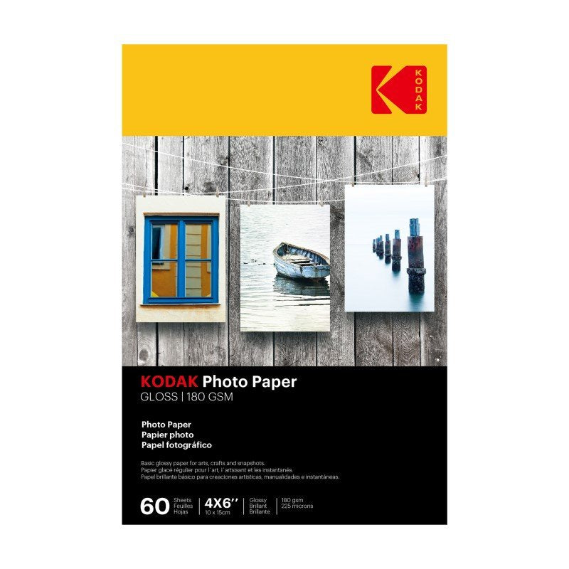Kodak Photo Paper Gloss 180gsm 4 x 6 (4R) 60 Sheets