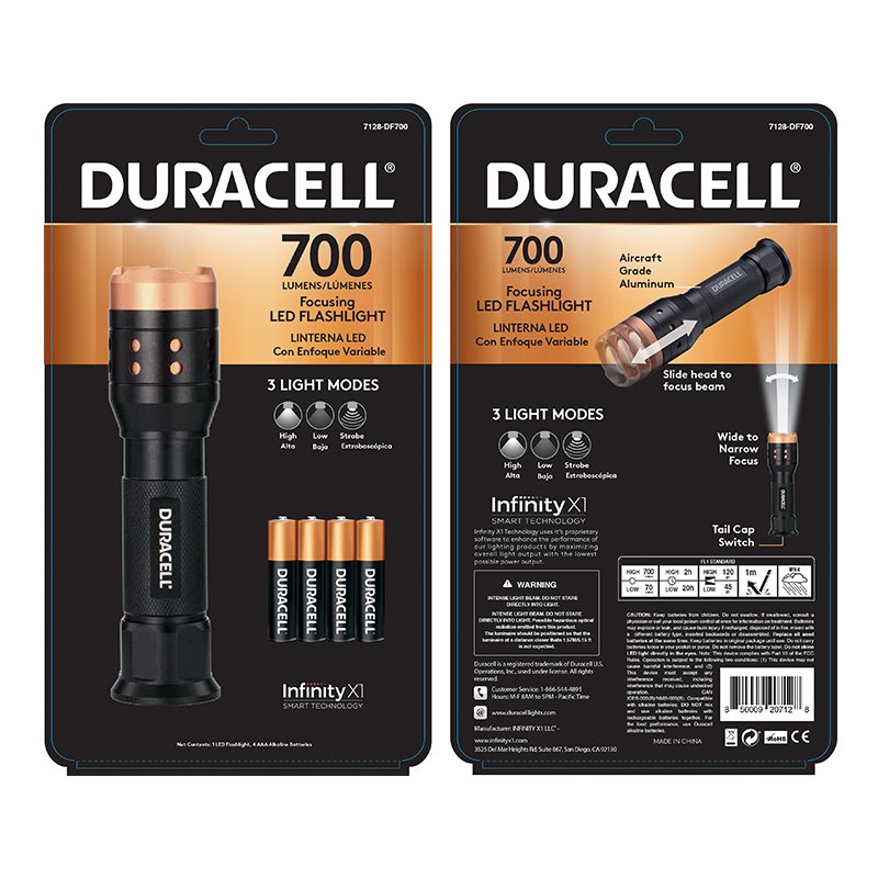 Duracell 700 Lumen Aluminum Focusing LED Flashlight