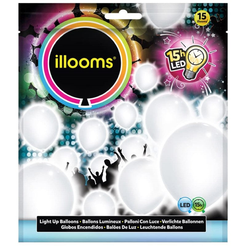 illooms Light-Up LED Balloon 15 Pack