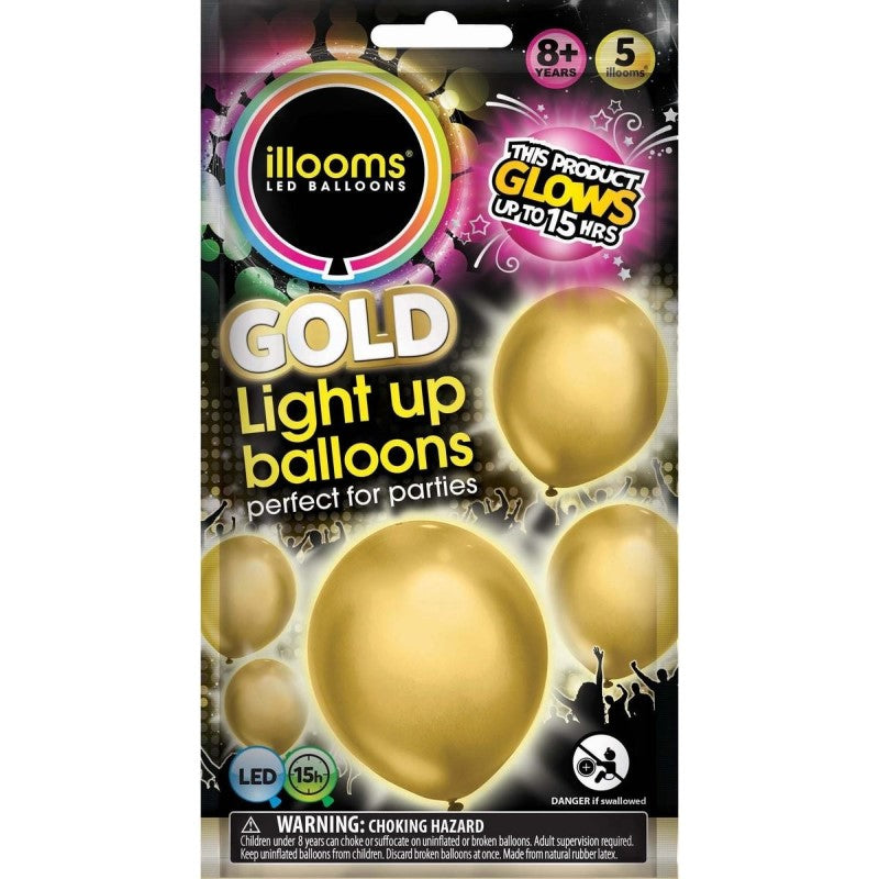 illooms Light-Up LED Balloon 5 Pack