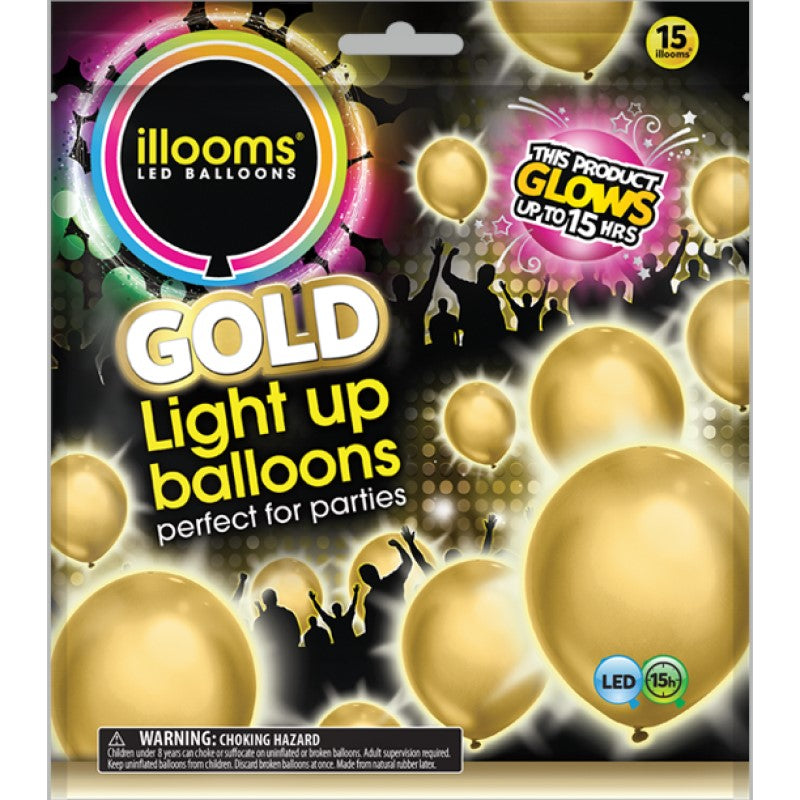 illooms Light-Up LED Balloon 15 Pack