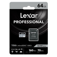 Lexar Professional 1066x microSDHC/SDXC UHS-I Silver Series SDMI Card