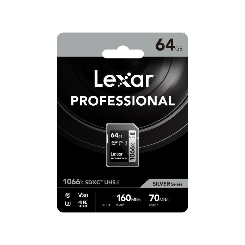 Lexar Professional 1066X SDXC UHS-I Silver Series SD Card