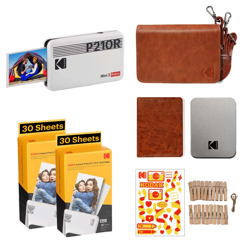 Kodak Instant Mini 2 Retro Cartridge + Accessories Bundle