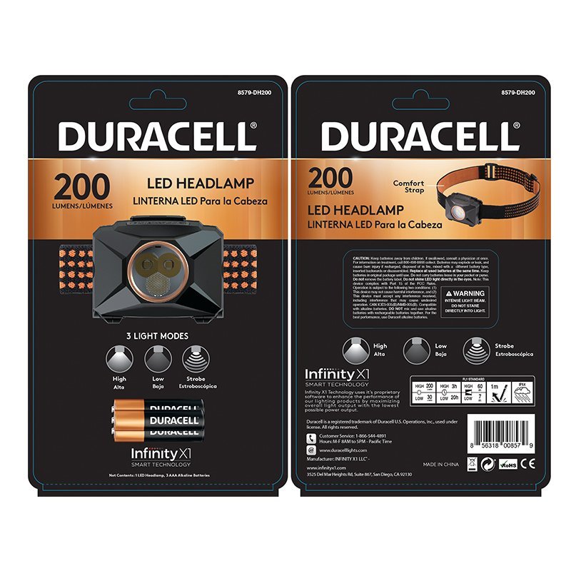 Duracell 200 Lumen LED Headlamp - MataMata