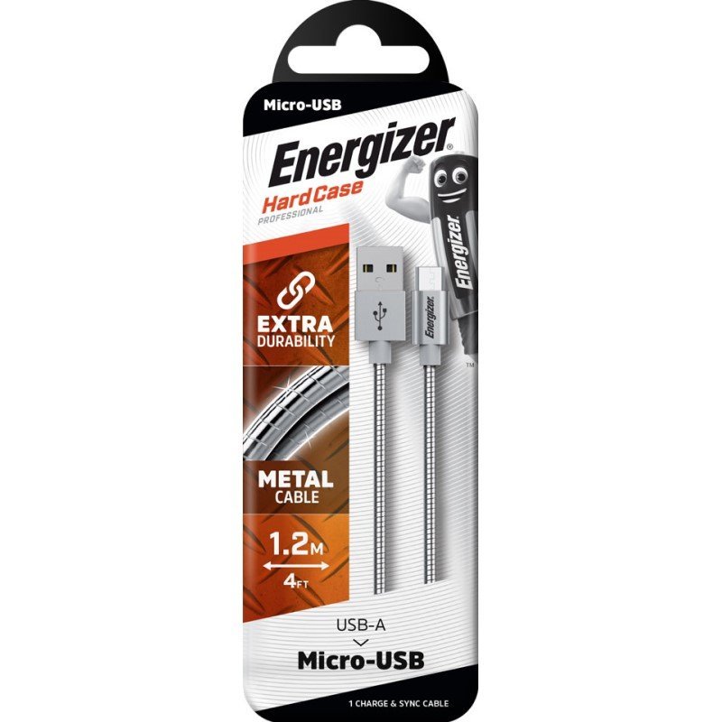 Energizer Micro - USB Premium Steel Cable 1.2 Metre - MataMata