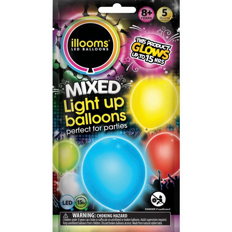 illooms Light - Up LED Balloon 5 Pack - MataMata