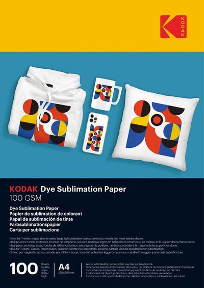 Kodak Dye Premium Sublimation Paper 100GSM A4 100 Sheets - MataMata