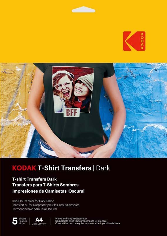 Kodak T-Shirt Transfers Dark A4 5 Sheets - MataMata